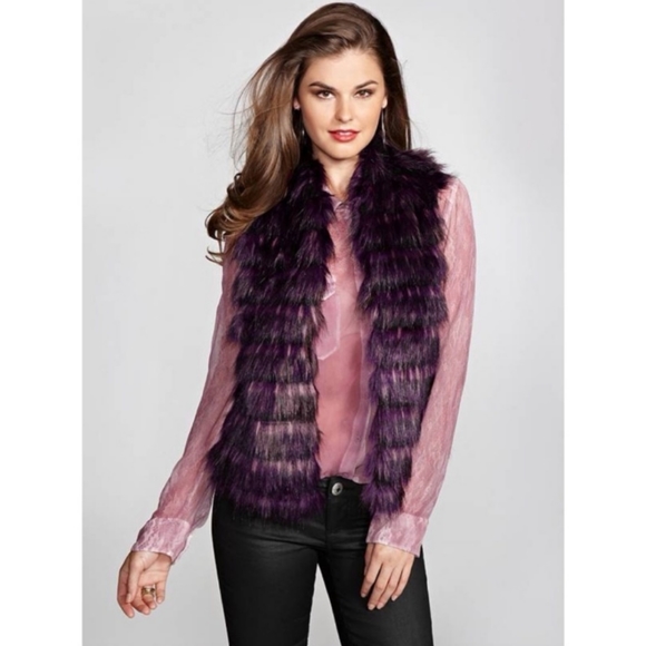 GUESS faux fur vest size L - Picture 4 of 7
